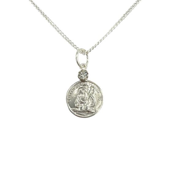 VIRGINS SAINTS & ANGELS VSA Saint Christopher Charm Necklace in Silver - Picture 5 of 8